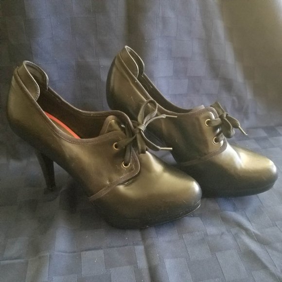 H&M Black Low Rise Bootie Heel Women's Sz 9 - Picture 7 of 7